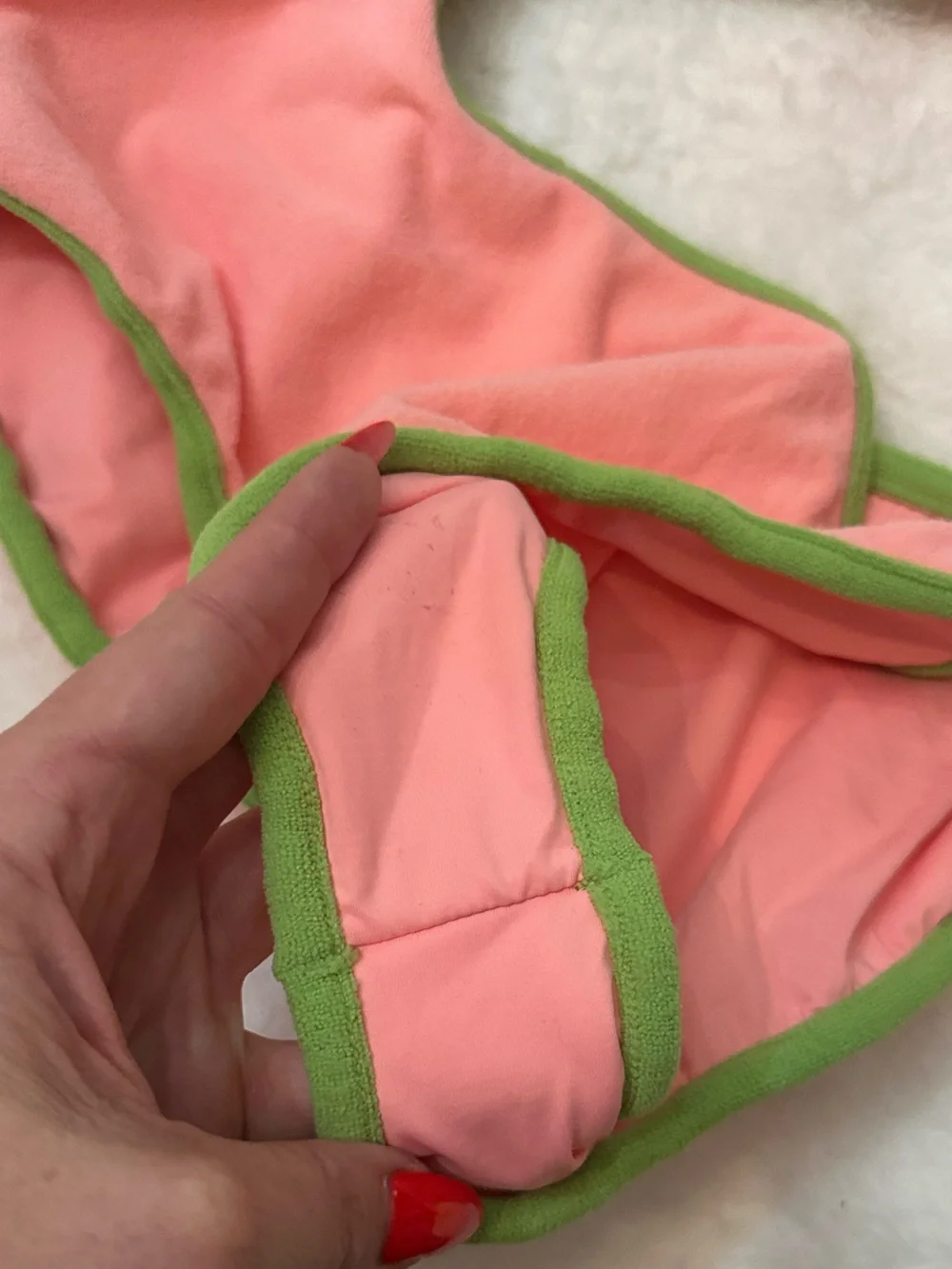 New! Frankie's Bikinis Cash terry Pink One-Piece swimsuit 39325